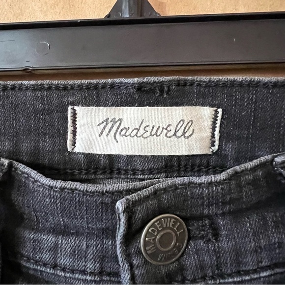 Madewell 9" Mid-Rise Skinny Jeans Berkeley Black: Button-Through Edition Size 26 - Picture 2 of 13